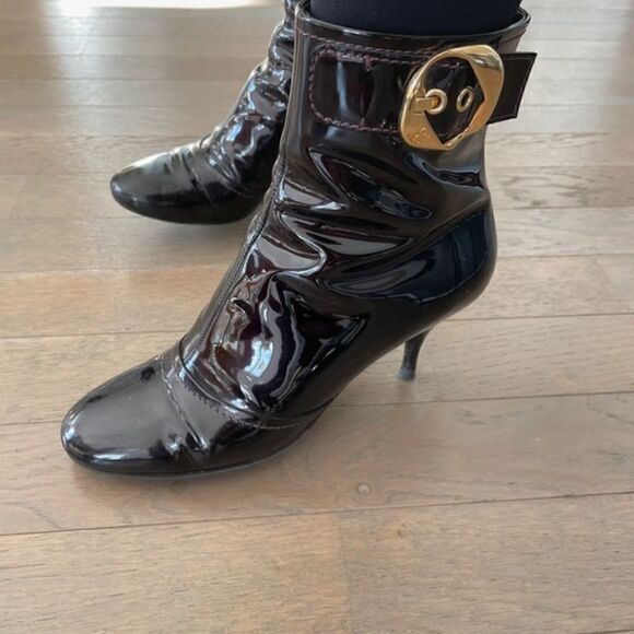 Louis Vuitton Patent Leather Ankle Boots black 37.5 - Picture 12 of 14